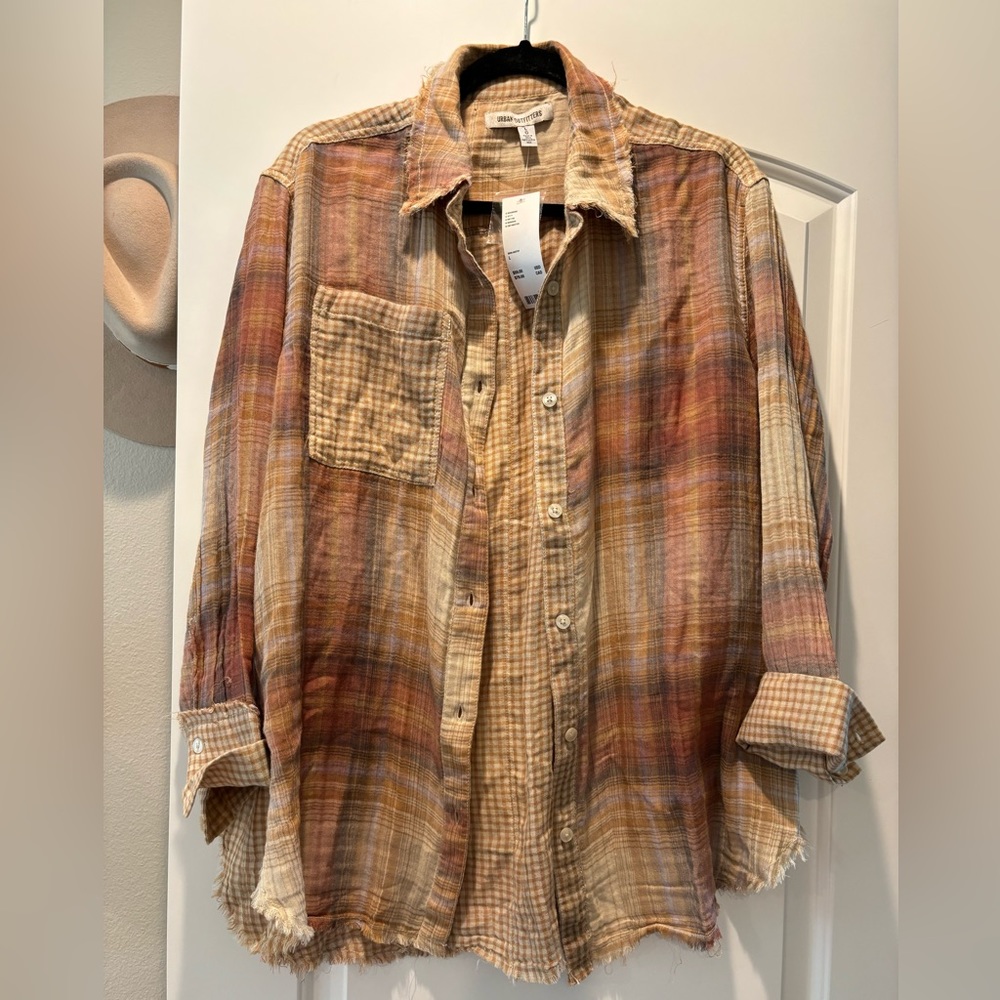 Urban Outfitters brown plaid shirt